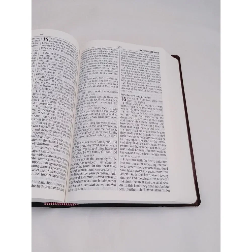 Holy Bible New KJV Reference Edition Leather - Large Print